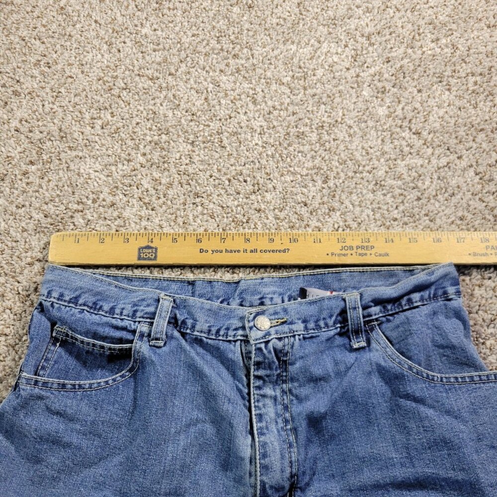 Vintage Tommy Jeans Denim Shorts Juniors 15/16 Big Flag Dark Wash Tommy Girl - Picture 6 of 8